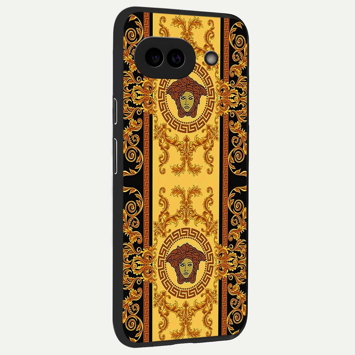  Golden Royal Heritage back cover For Google Pixel 9A slim fit glass case with vibrant aesthetic design