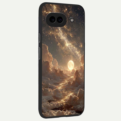 Golden Sky Dream back cover For Google Pixel 9A slim fit glass case with vibrant aesthetic design