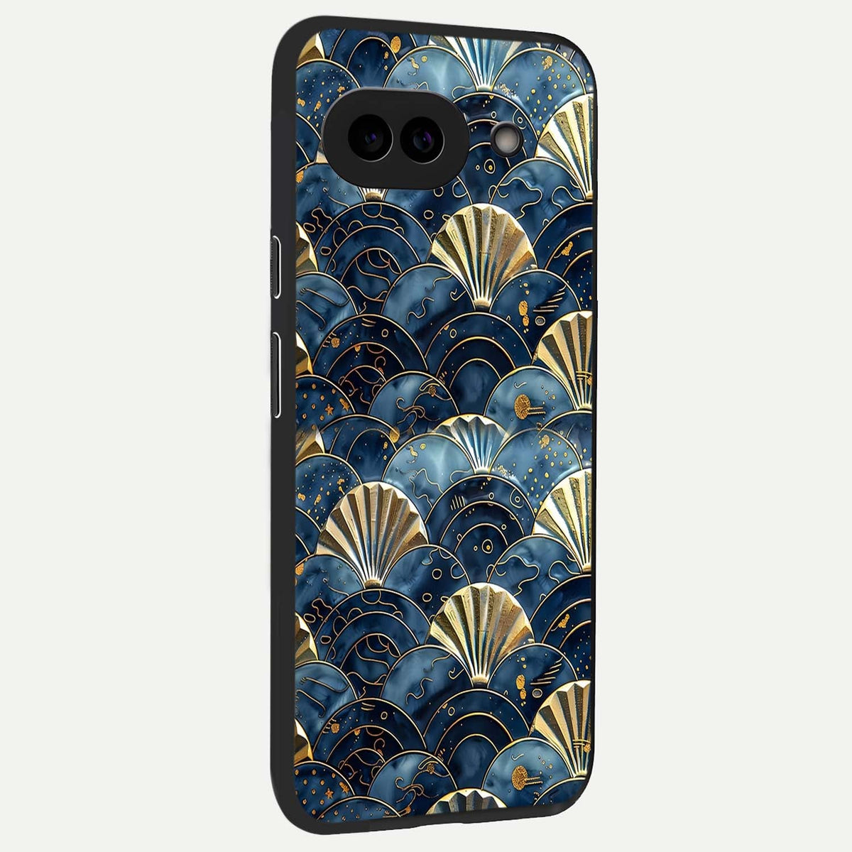  Golden Wave Luxe back cover For Google Pixel 9A slim fit glass case with vibrant aesthetic design