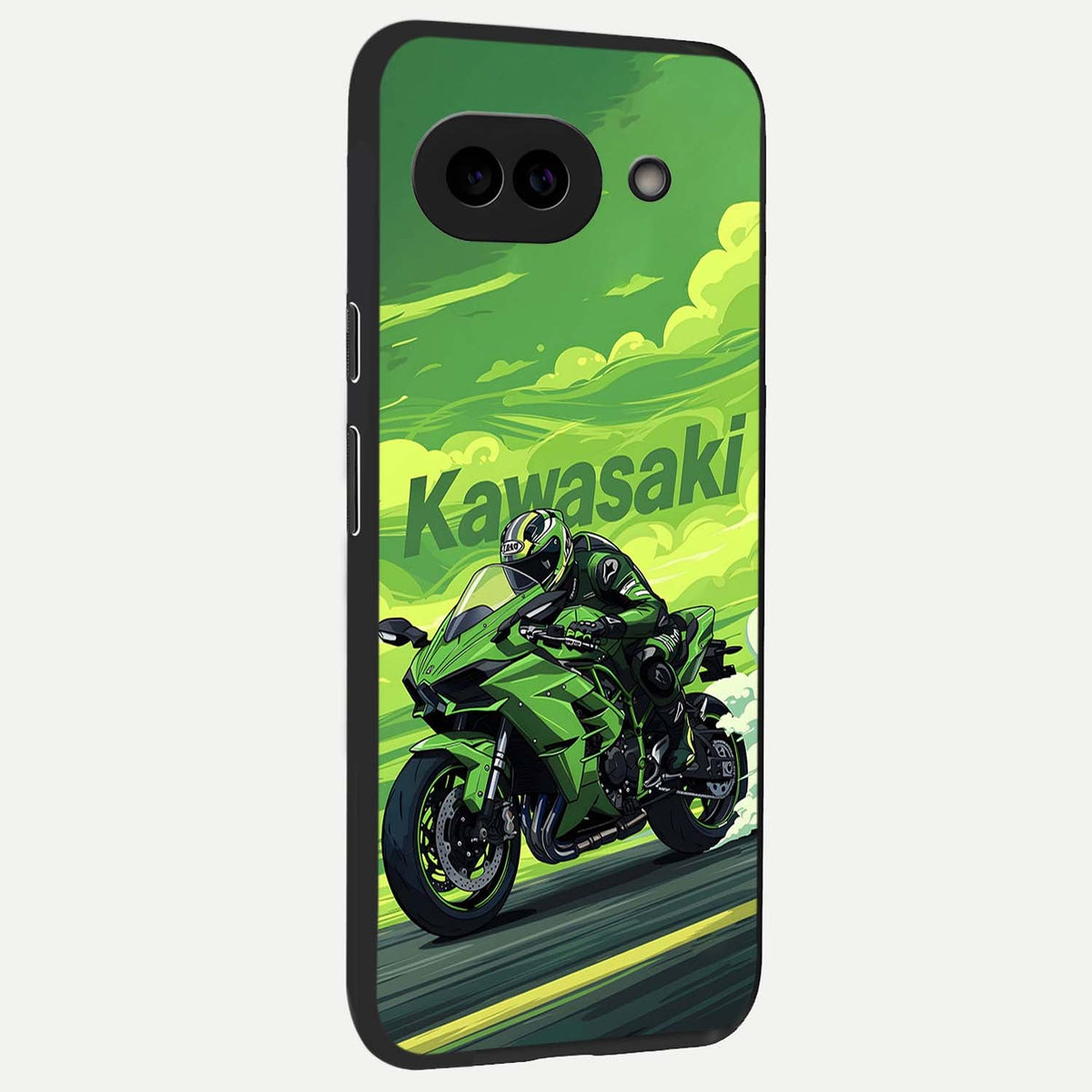  Greenery Sky back cover For Google Pixel 9A slim fit glass case with vibrant aesthetic design