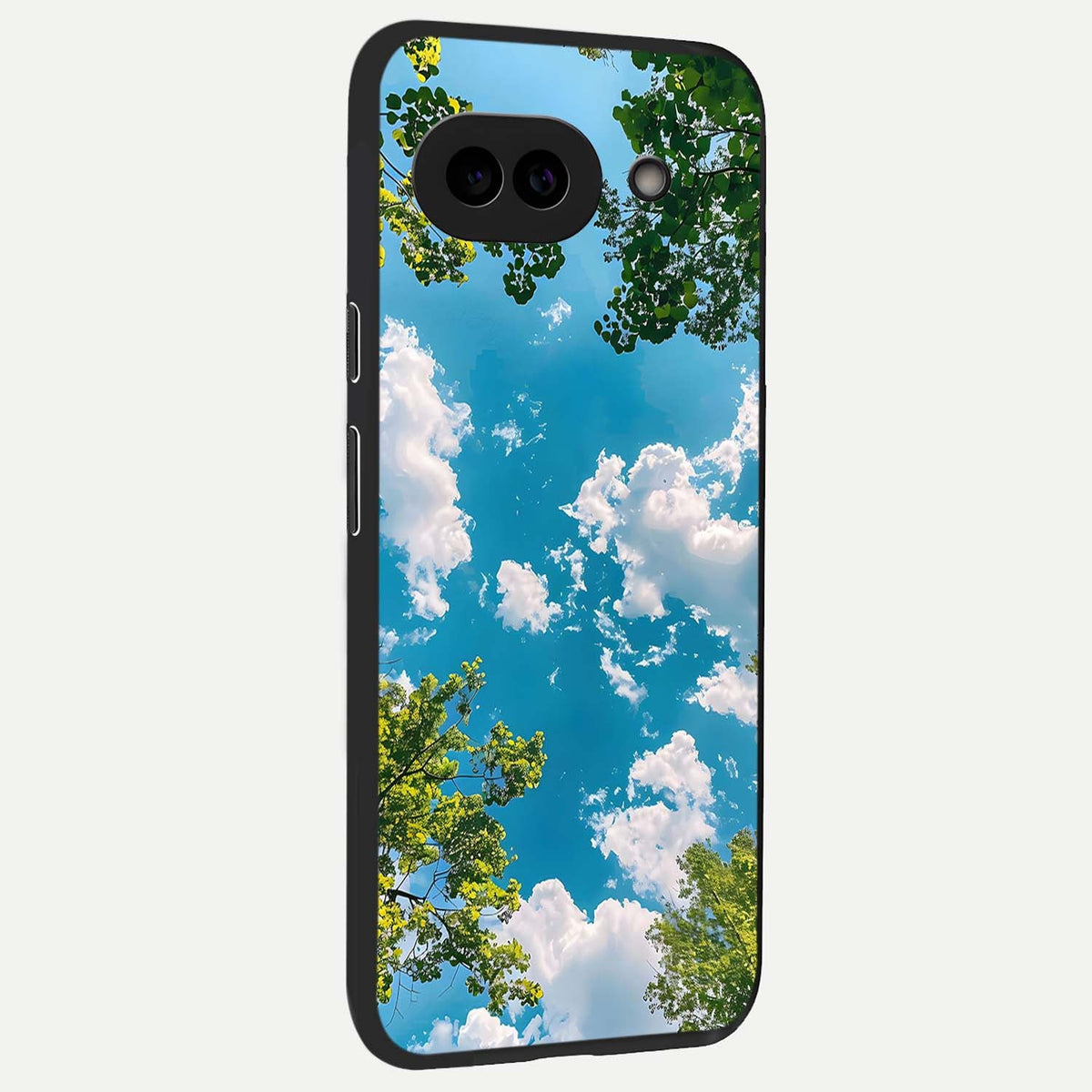  Green Moon Energy back cover For Google Pixel 9A slim fit glass case with vibrant aesthetic design