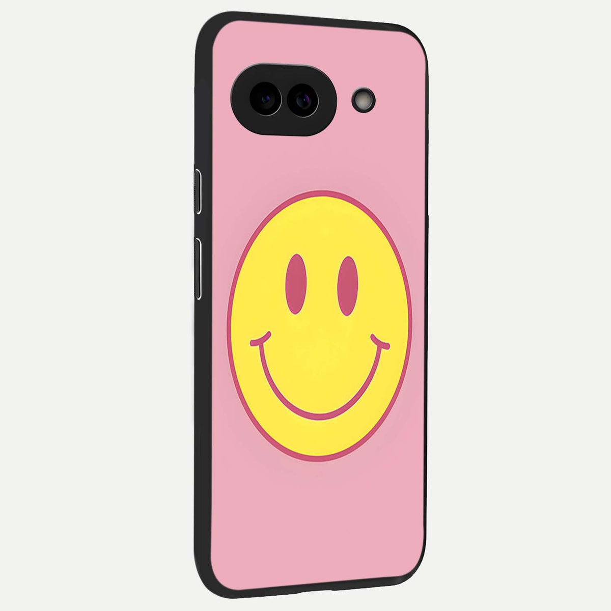  Happy Pink Mood back cover For Google Pixel 9A slim fit glass case with vibrant aesthetic design