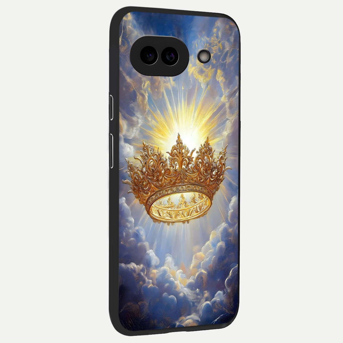  Heavenly Crown Light back cover For Google Pixel 9A slim fit glass case with vibrant aesthetic design