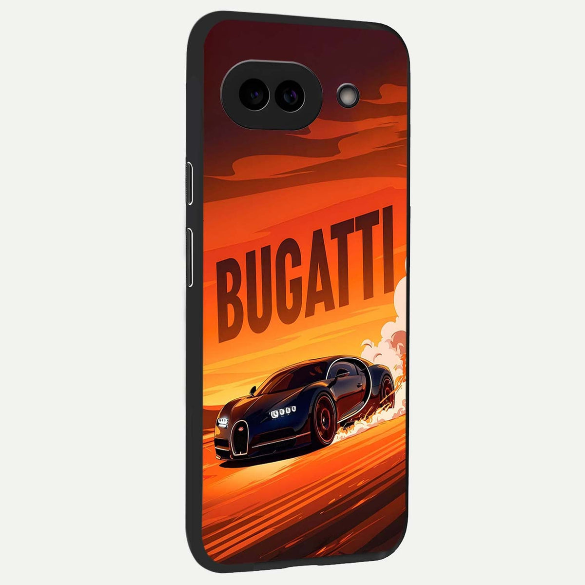  Inferno Bugatti Storm back cover For Google Pixel 9A slim fit glass case with vibrant aesthetic design