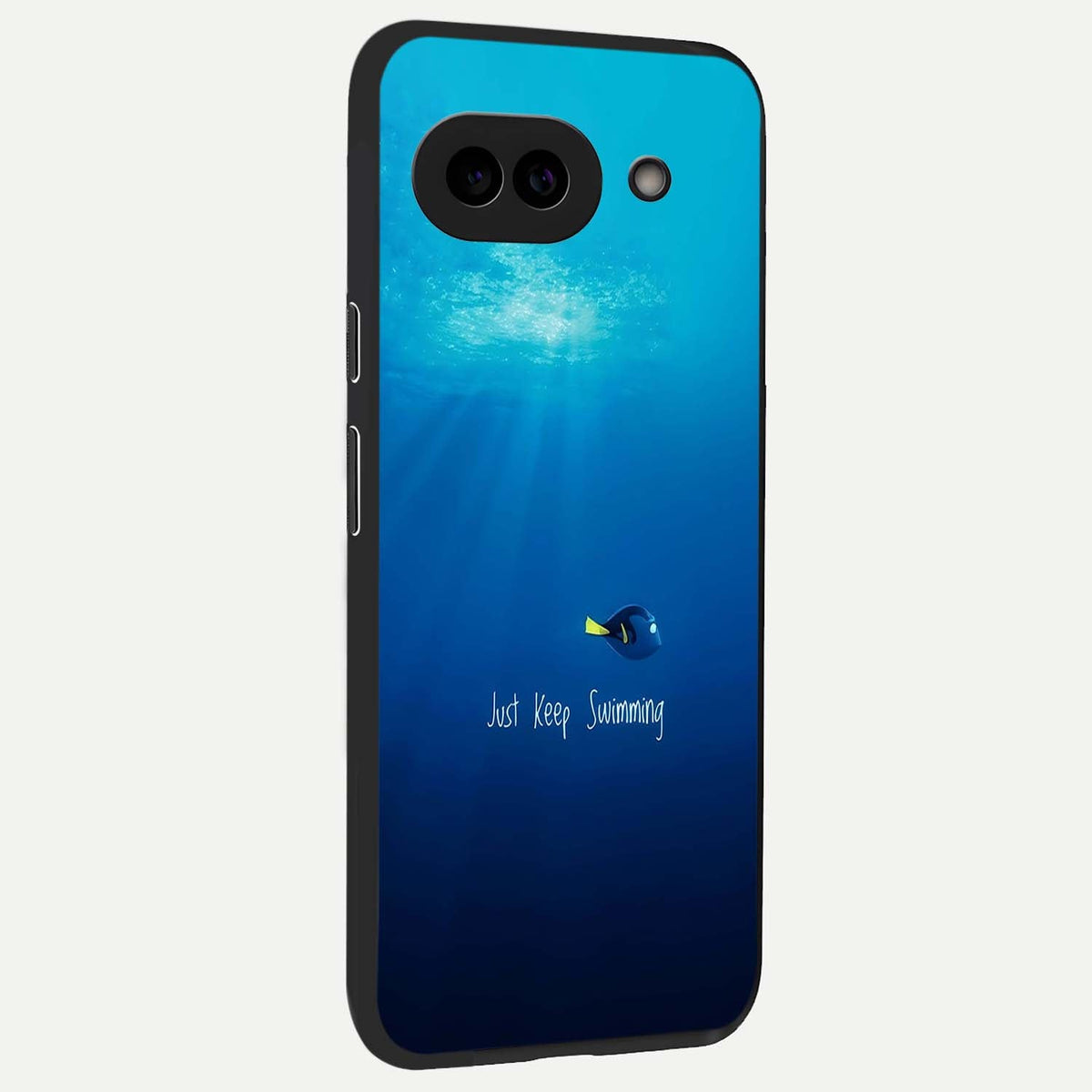  Just Keep Swimming back cover For Google Pixel 9A slim fit glass case with vibrant aesthetic design