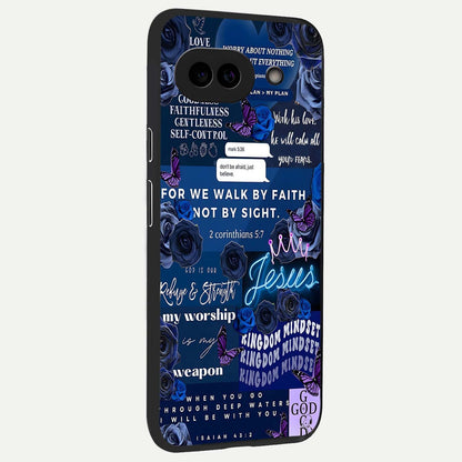  Kingdom Faith Glow back cover For Google Pixel 9A slim fit glass case with vibrant aesthetic design