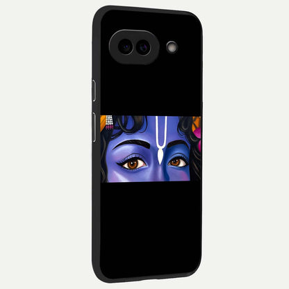  Krishna Eye back cover For Google Pixel 9A slim fit glass case with vibrant aesthetic design