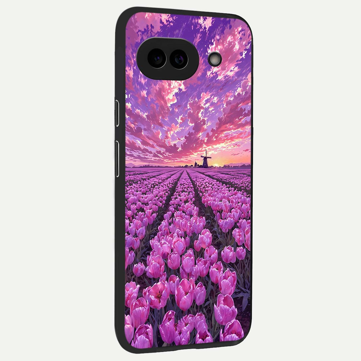  Lavender Dream Skies back cover For Google Pixel 9A slim fit glass case with vibrant aesthetic design