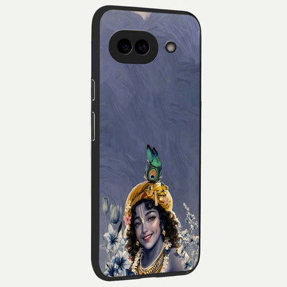  Lord Krishna back cover For Google Pixel 9A slim fit glass case with vibrant aesthetic design