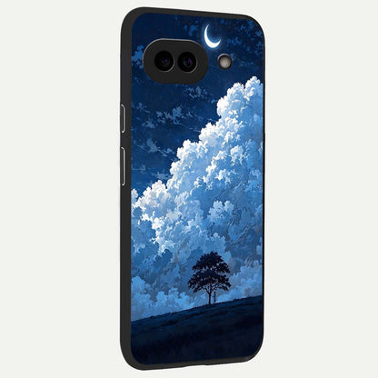 Midnight Sky Serenity back cover For Google Pixel 9A slim fit glass case with vibrant aesthetic design