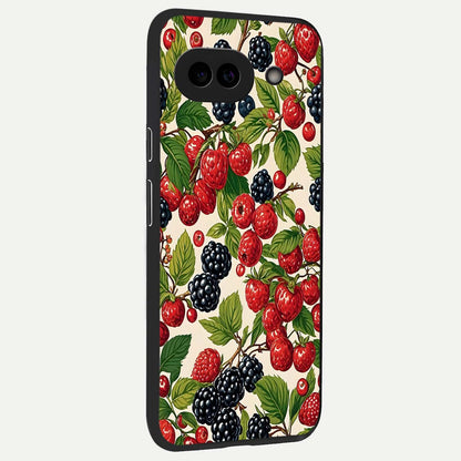  Mixed Berry Collage back cover For Google Pixel 9A slim fit glass case with vibrant aesthetic design