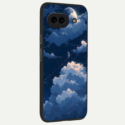 Moon Dream Haze back cover For Google Pixel 9A slim fit glass case with vibrant aesthetic design