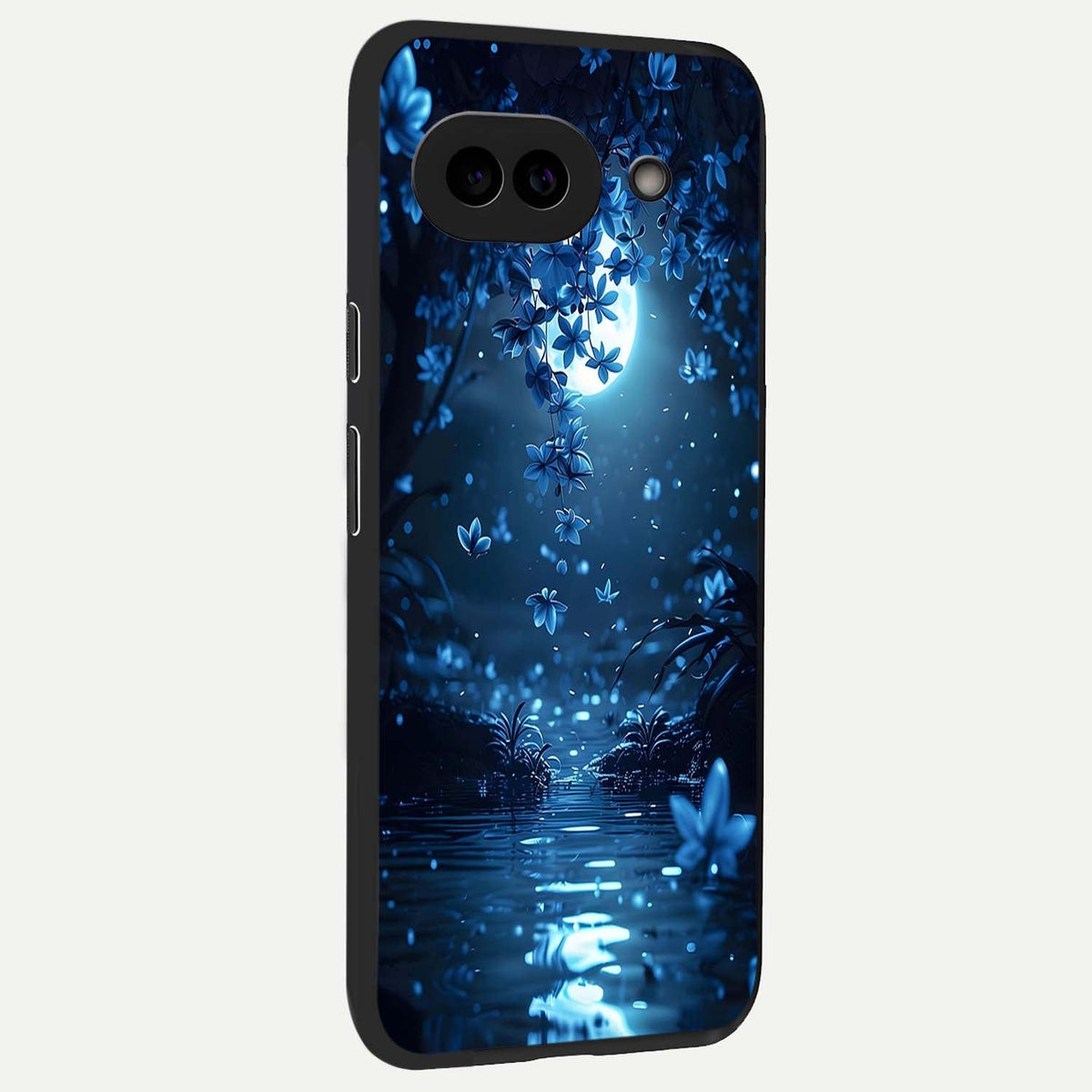  Moonlight Petal Dream back cover For Google Pixel 9A slim fit glass case with vibrant aesthetic design