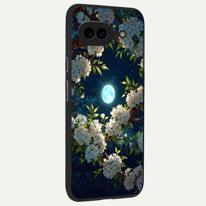  Moonlit Blossom Dream back cover For Google Pixel 9A slim fit glass case with vibrant aesthetic design