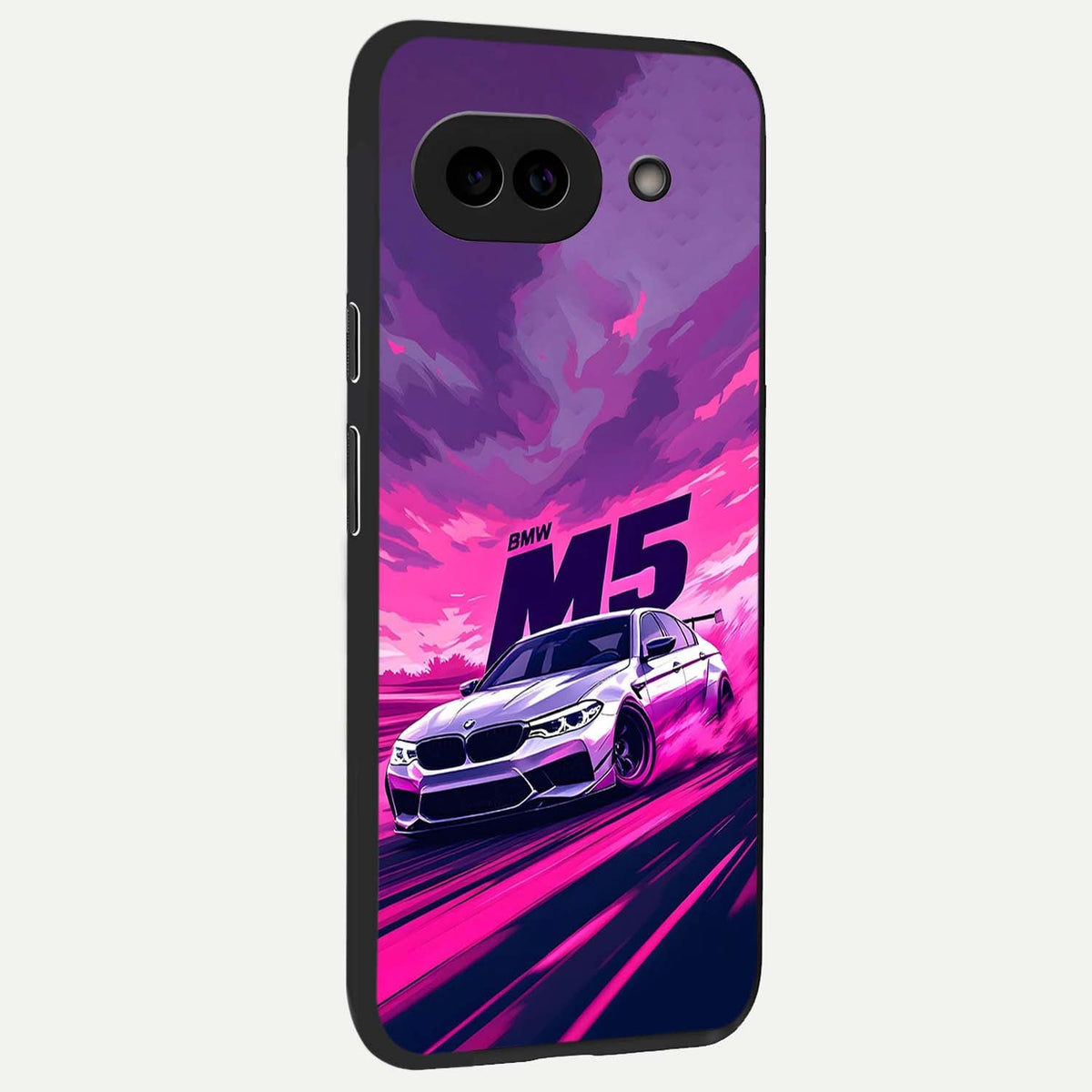  MS Neon Car back cover For Google Pixel 9A slim fit glass case with vibrant aesthetic design