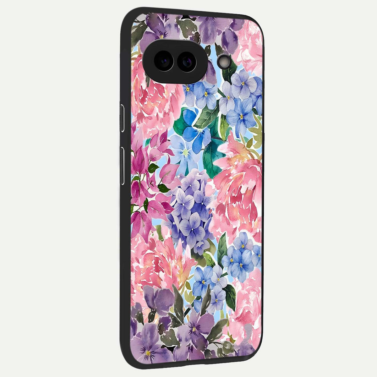  Pastel Floral Mix back cover For Google Pixel 9A slim fit glass case with vibrant aesthetic design