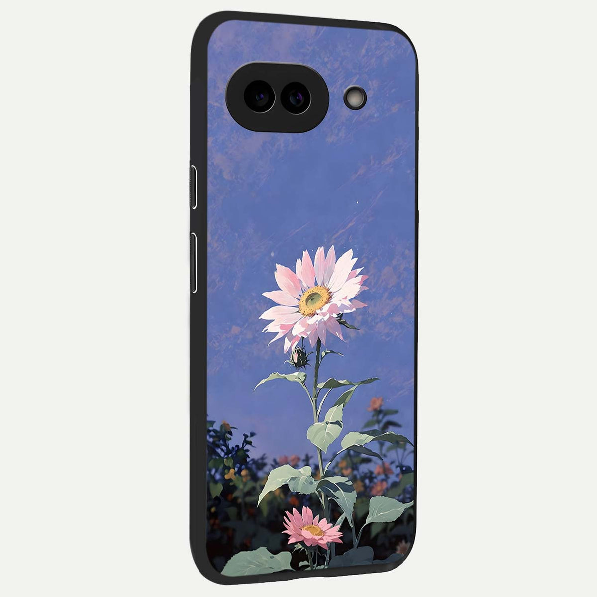  Pink Shells Outline back cover For Google Pixel 9A slim fit glass case with vibrant aesthetic design