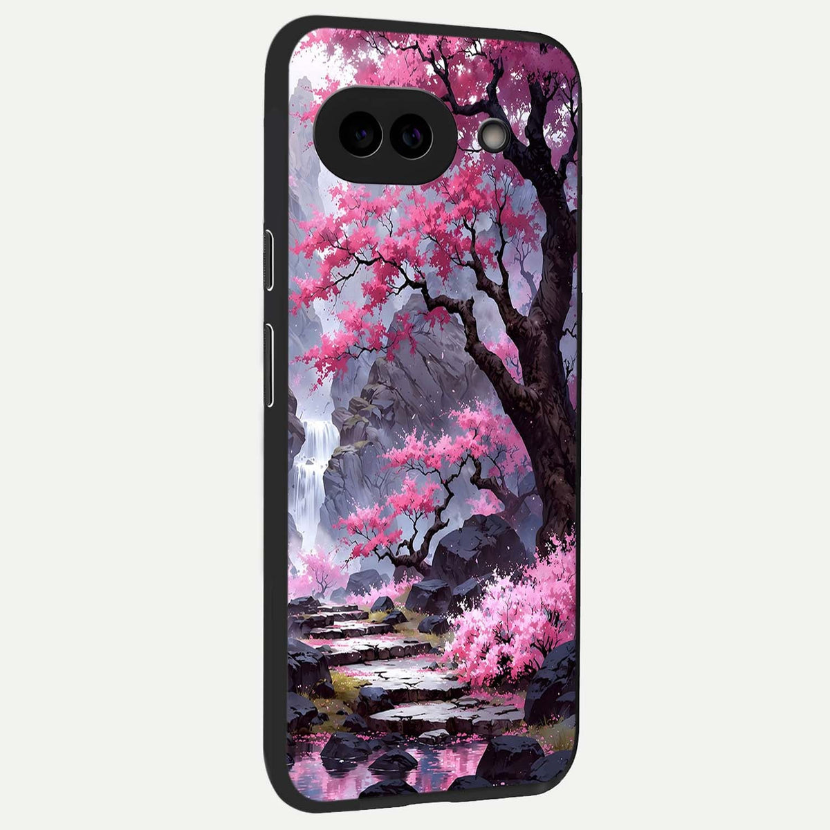  Pink Sunflower Glow back cover For Google Pixel 9A slim fit glass case with vibrant aesthetic design
