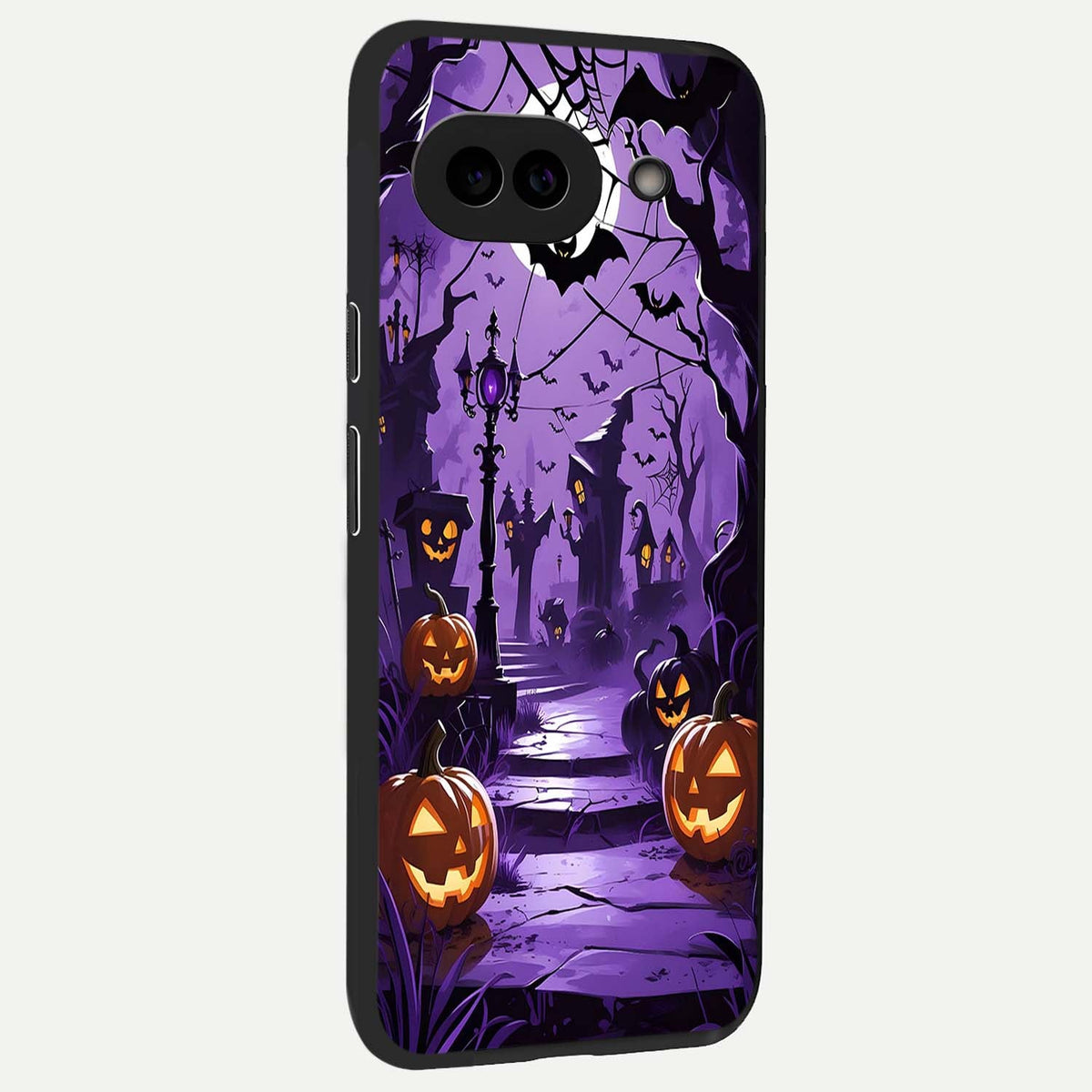  Pumpkin Patch Halloween back cover For Google Pixel 9A slim fit glass case with vibrant aesthetic design