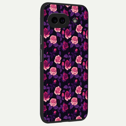  Rose Garden Twilight back cover For Google Pixel 9A slim fit glass case with vibrant aesthetic design