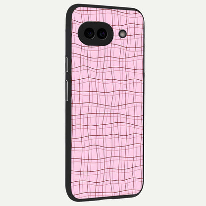  Soft Grid Bliss back cover For Google Pixel 9A slim fit glass case with vibrant aesthetic design