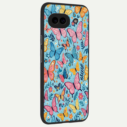 Spring Wing Garden back cover For Google Pixel 9A slim fit glass case with vibrant aesthetic design