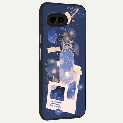  Starlit Cosmic Jar back cover For Google Pixel 9A slim fit glass case with vibrant aesthetic design
