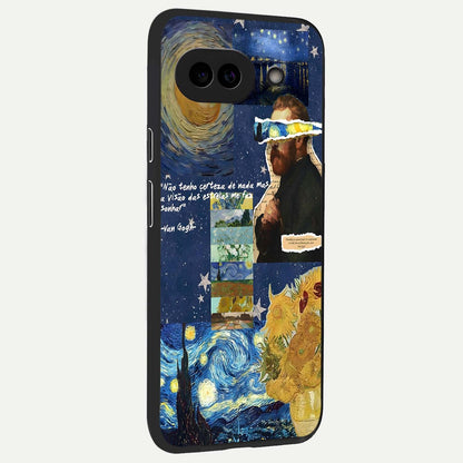  Starry Dream Vision back cover For Google Pixel 9A slim fit glass case with vibrant aesthetic design