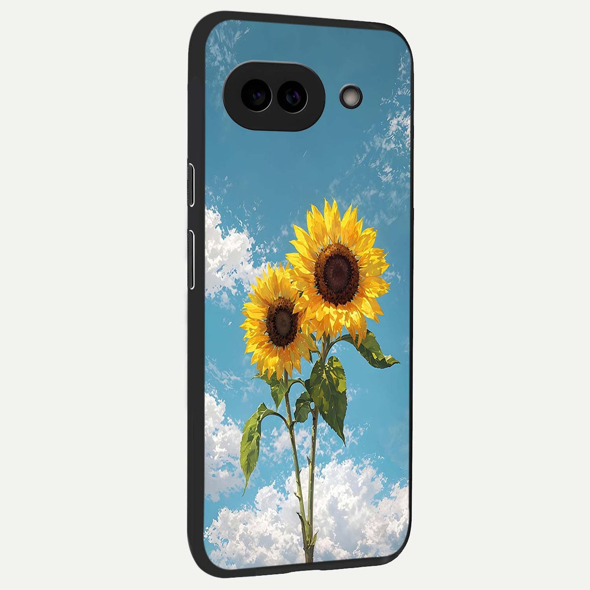  Sunlit Daisy Glow back cover For Google Pixel 9A slim fit glass case with vibrant aesthetic design