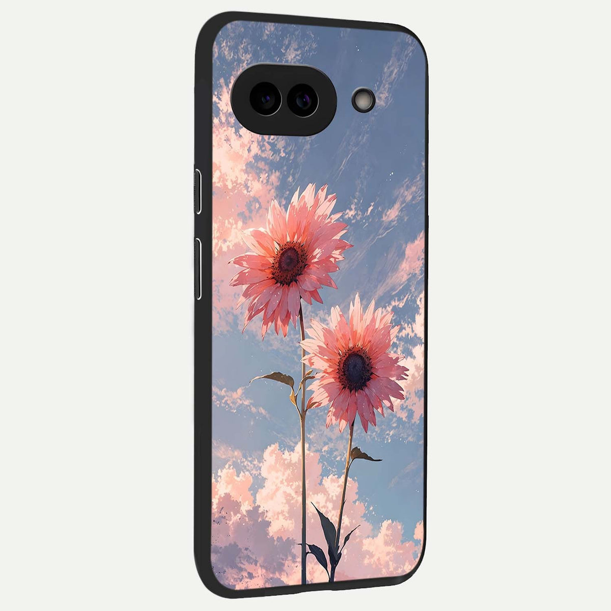  Sun Moon Balance back cover For Google Pixel 9A slim fit glass case with vibrant aesthetic design
