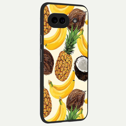  Tropical Fruit Mood back cover For Google Pixel 9A slim fit glass case with vibrant aesthetic design