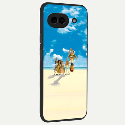 Tropical Fun Squad back cover For Google Pixel 9A slim fit glass case with vibrant aesthetic design