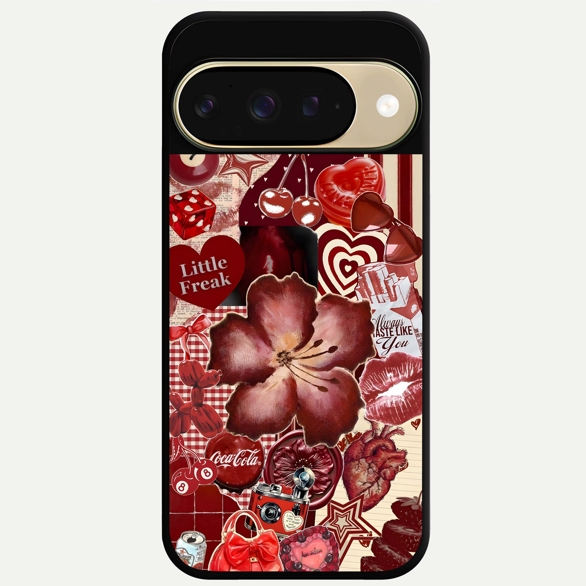  Aesthetic Little Freak Glass Case For Google Pixel 9 back cover – full design glossy printed glass finish