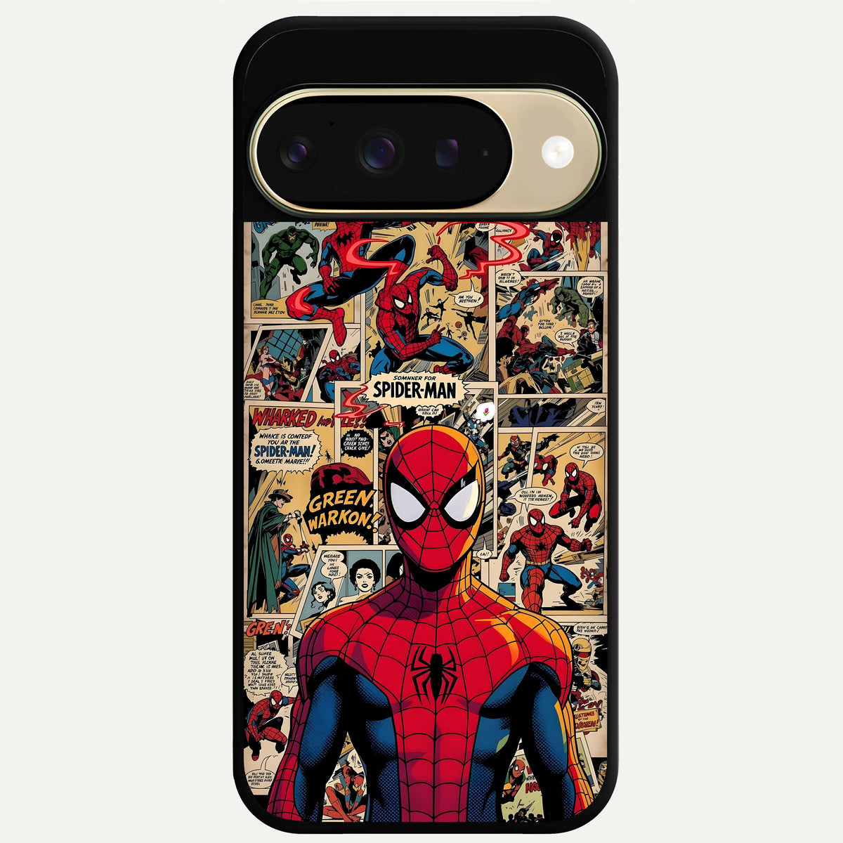  Aesthetic Spider Glass Case For Google Pixel 9 back cover – full design glossy printed glass finish