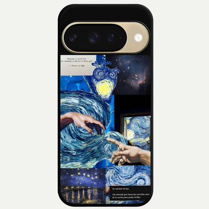  Aesthetic Vando Hands Glass Case For Google Pixel 9 back cover – full design glossy printed glass finish