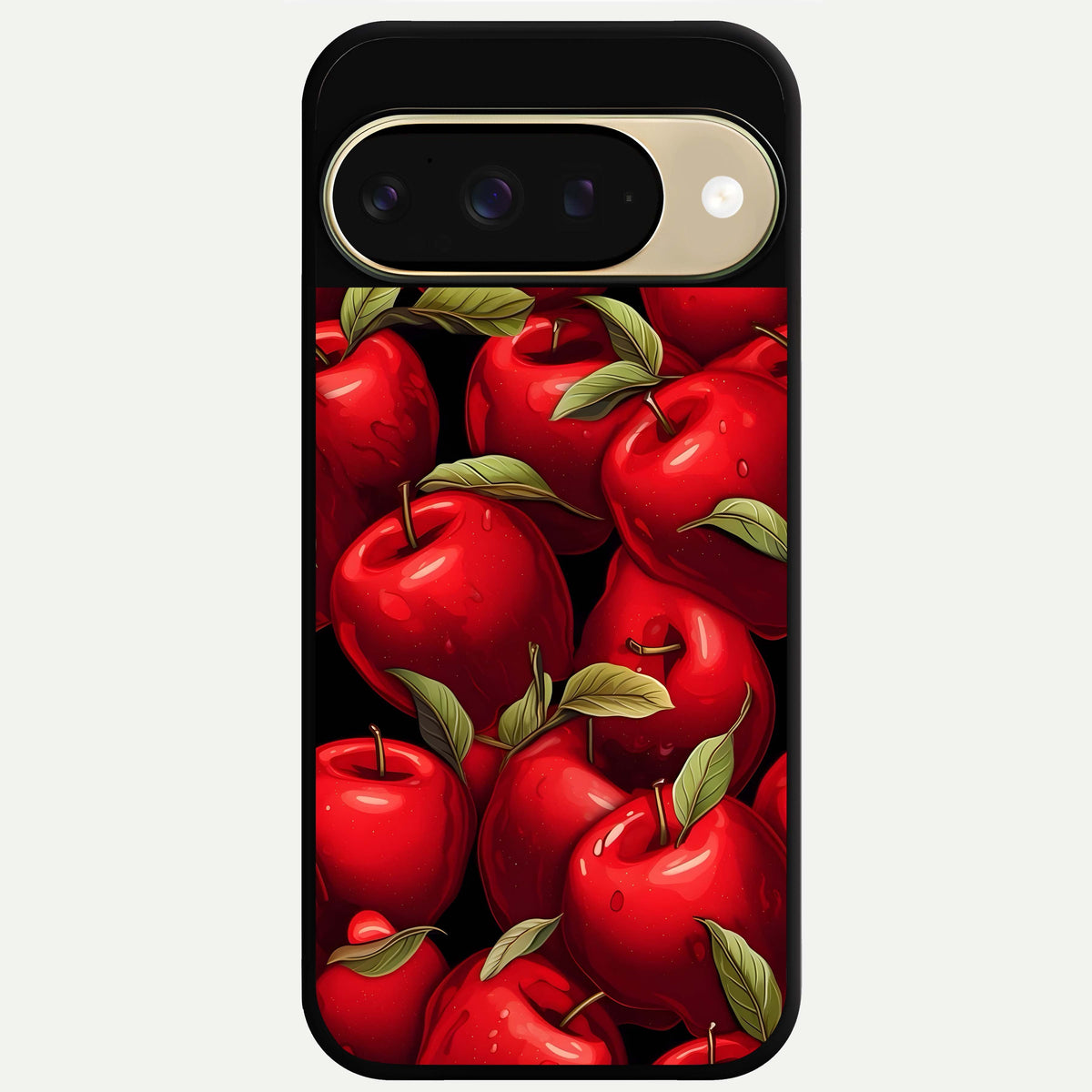  Apple Pattern Glass Case For Google Pixel 9 back cover – full design glossy printed glass finish