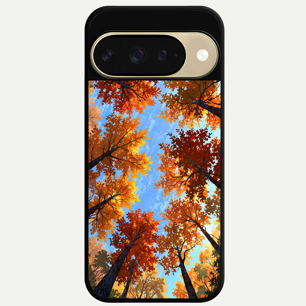  Autumn Sky Rise Glass Case For Google Pixel 9 back cover – full design glossy printed glass finish
