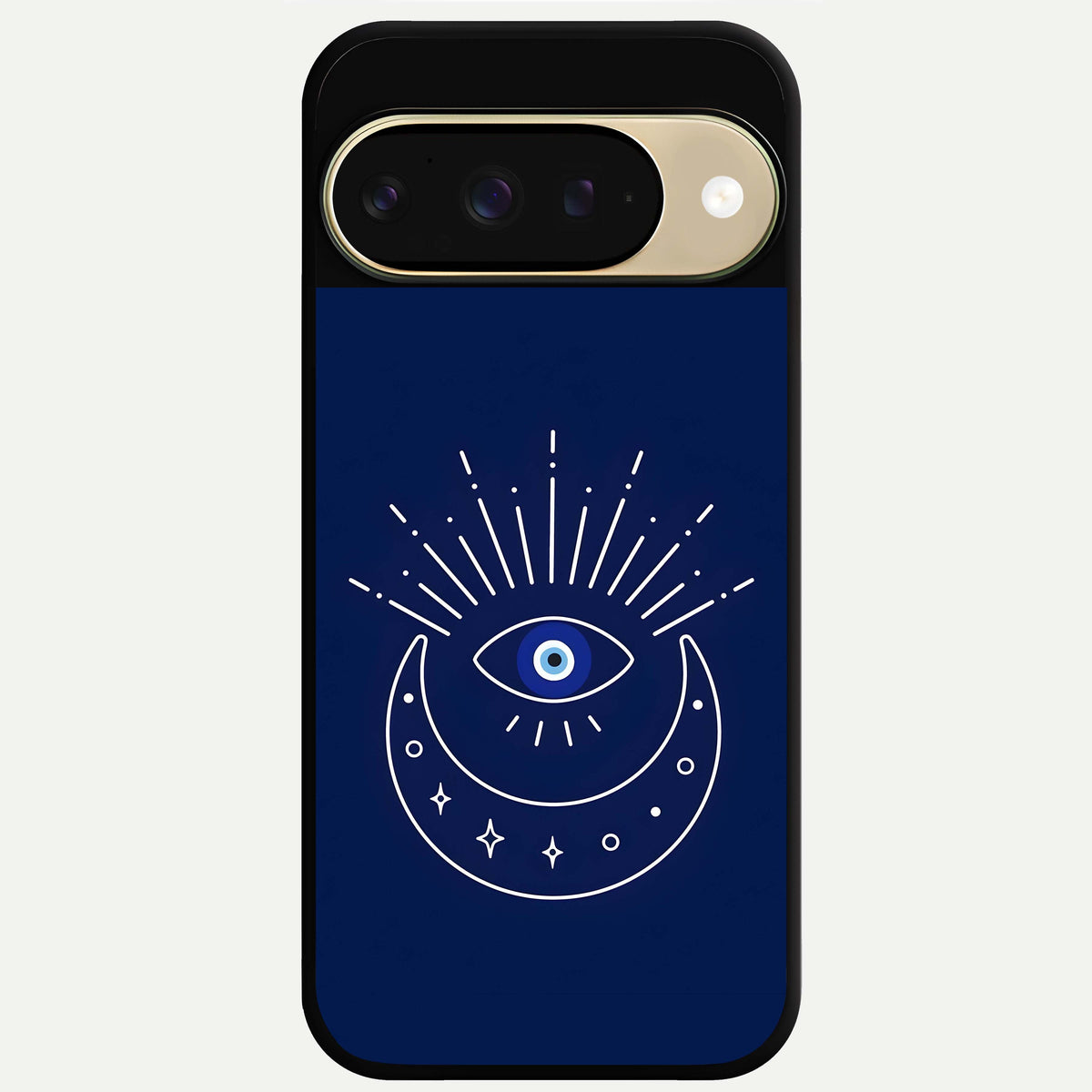  Blue Evil Eye Glass Case For Google Pixel 9 back cover – full design glossy printed glass finish