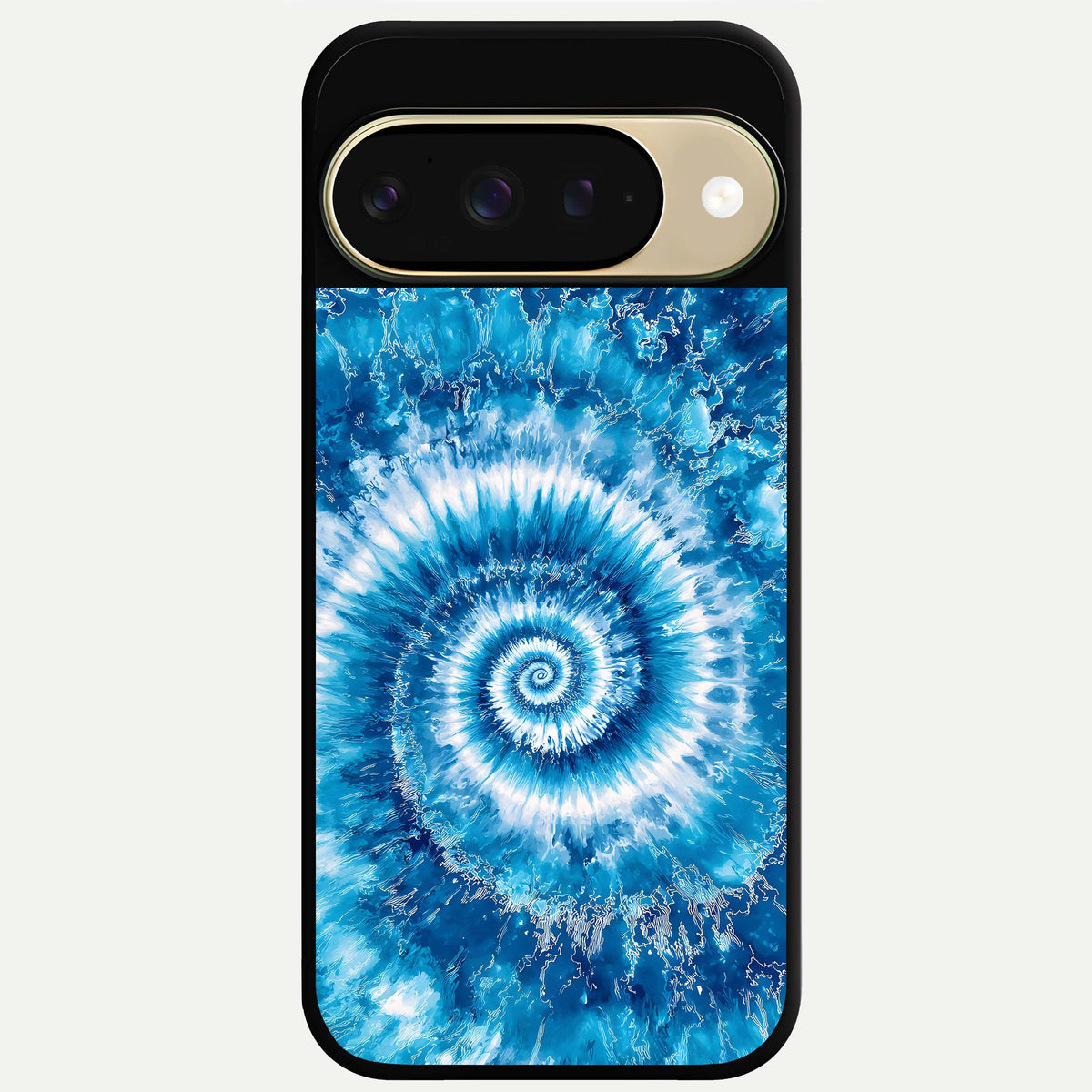  Blue Galaxy Wave Glass Case For Google Pixel 9 back cover – full design glossy printed glass finish