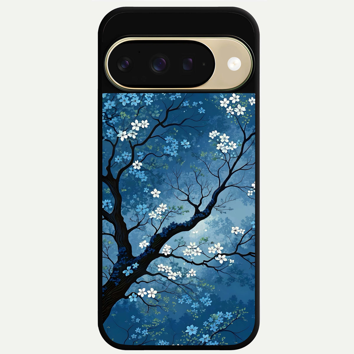 Blue Tree Serenity Glass Case For Google Pixel 9 back cover – full design glossy printed glass finish