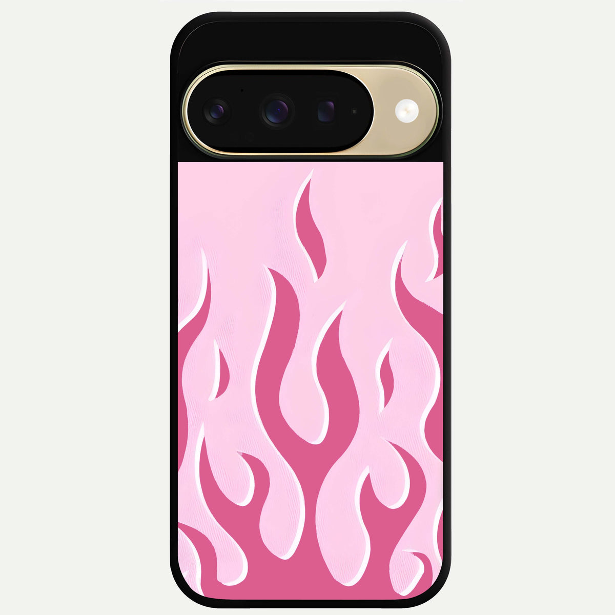  Blush Flame Energy Glass Case For Google Pixel 9 back cover – full design glossy printed glass finish
