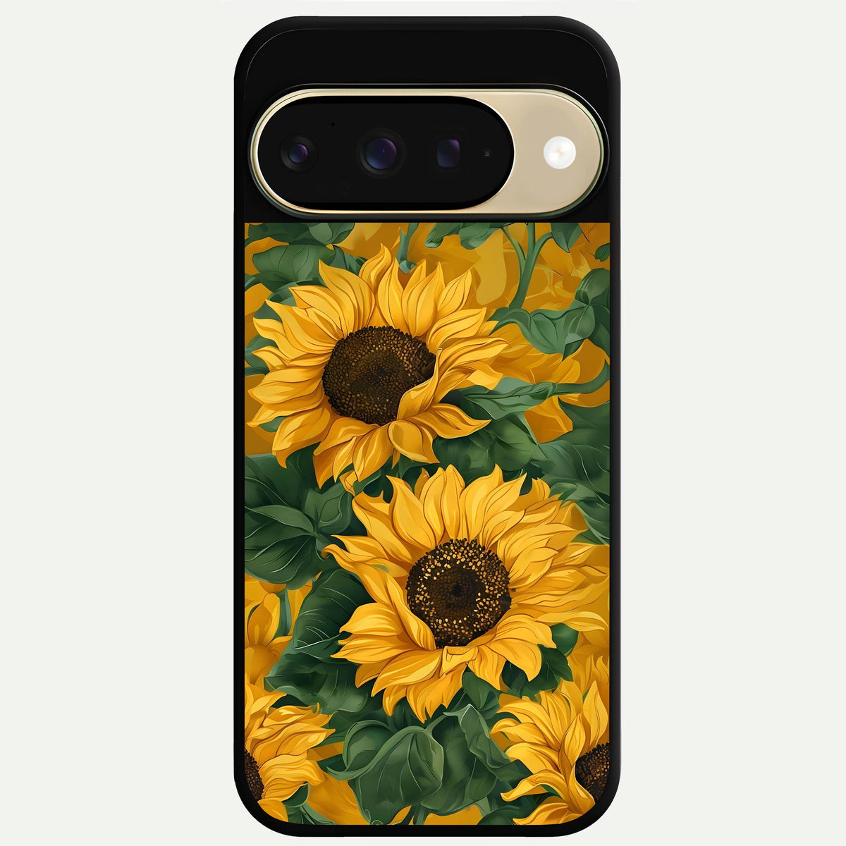  Bright Sunflower Bloom Glass Case For Google Pixel 9 back cover – full design glossy printed glass finish