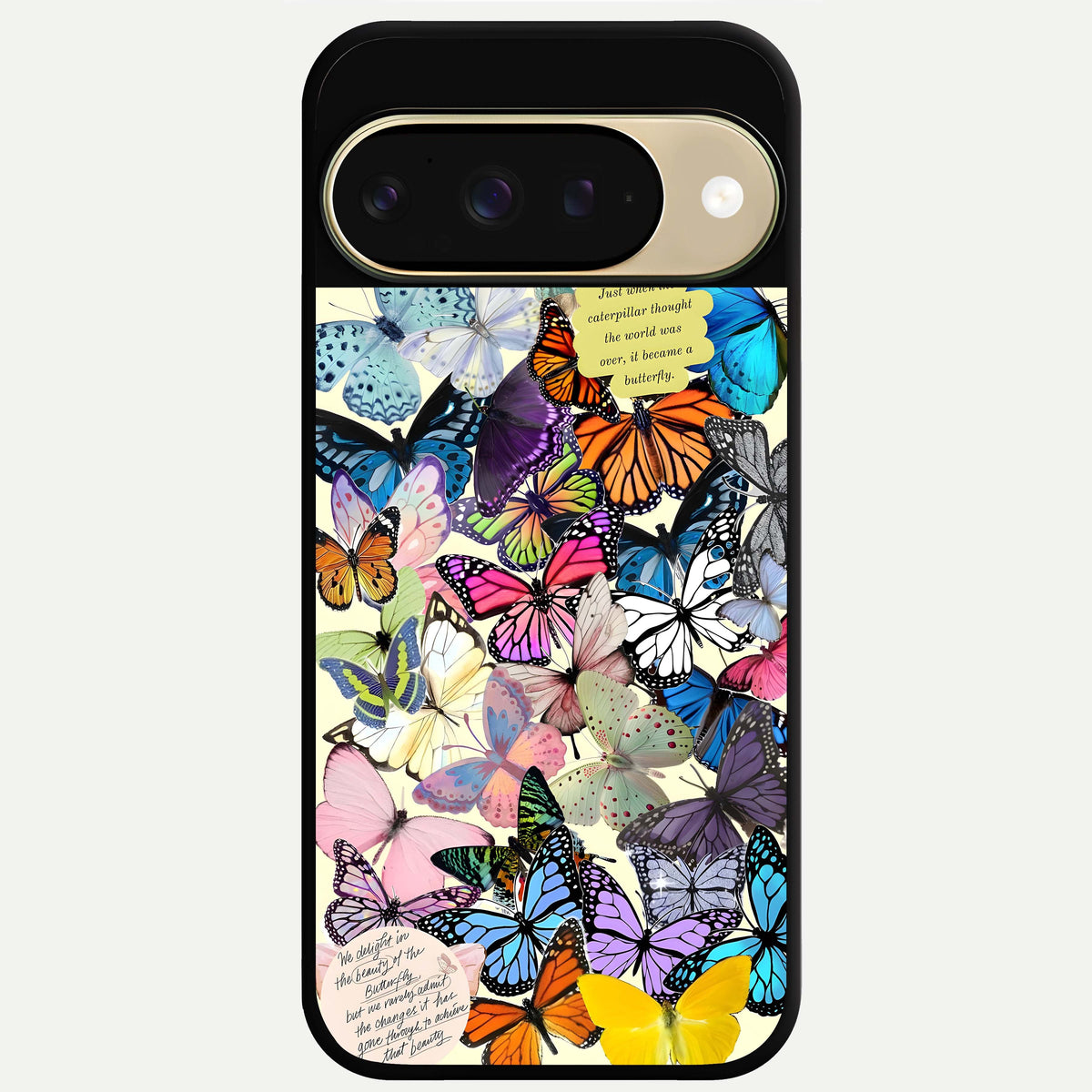  Butterflies Petal Dream Glass Case For Google Pixel 9 back cover – full design glossy printed glass finish