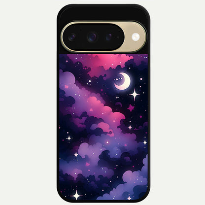  Celestial Moon Magic Glass Case For Google Pixel 9 back cover – full design glossy printed glass finish