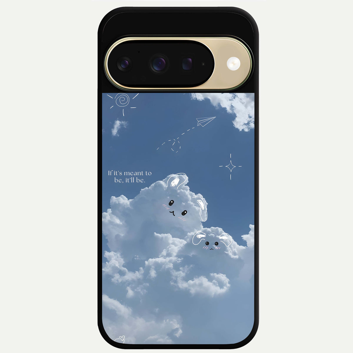  Cloud Bunny Dreams Glass Case For Google Pixel 9 back cover – full design glossy printed glass finish