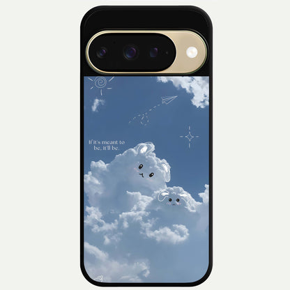  Cloud Bunny Dreams Glass Case For Google Pixel 9 back cover – full design glossy printed glass finish