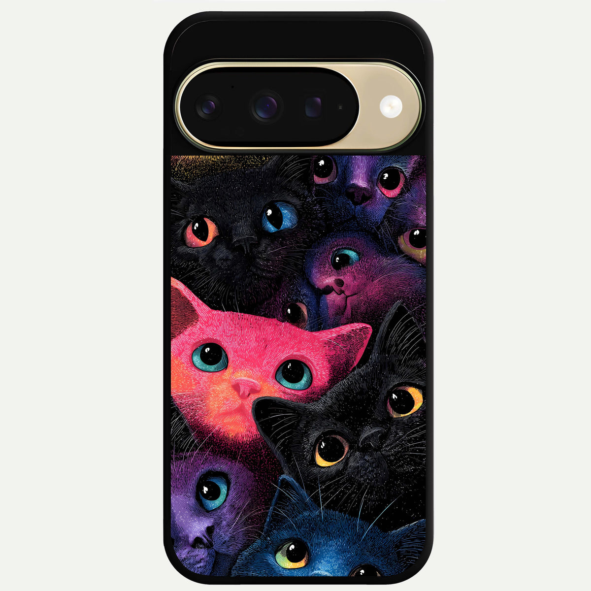  Cosmic Cats Dreams Glass Case For Google Pixel 9 back cover – full design glossy printed glass finish