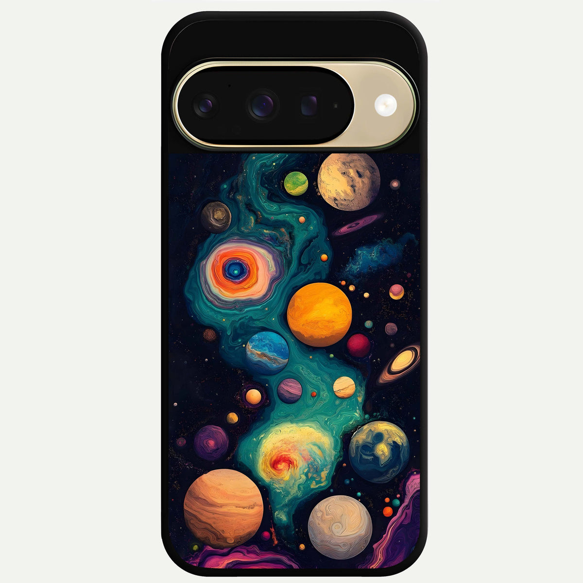  Cosmic Planet Journey Glass Case For Google Pixel 9 back cover – full design glossy printed glass finish