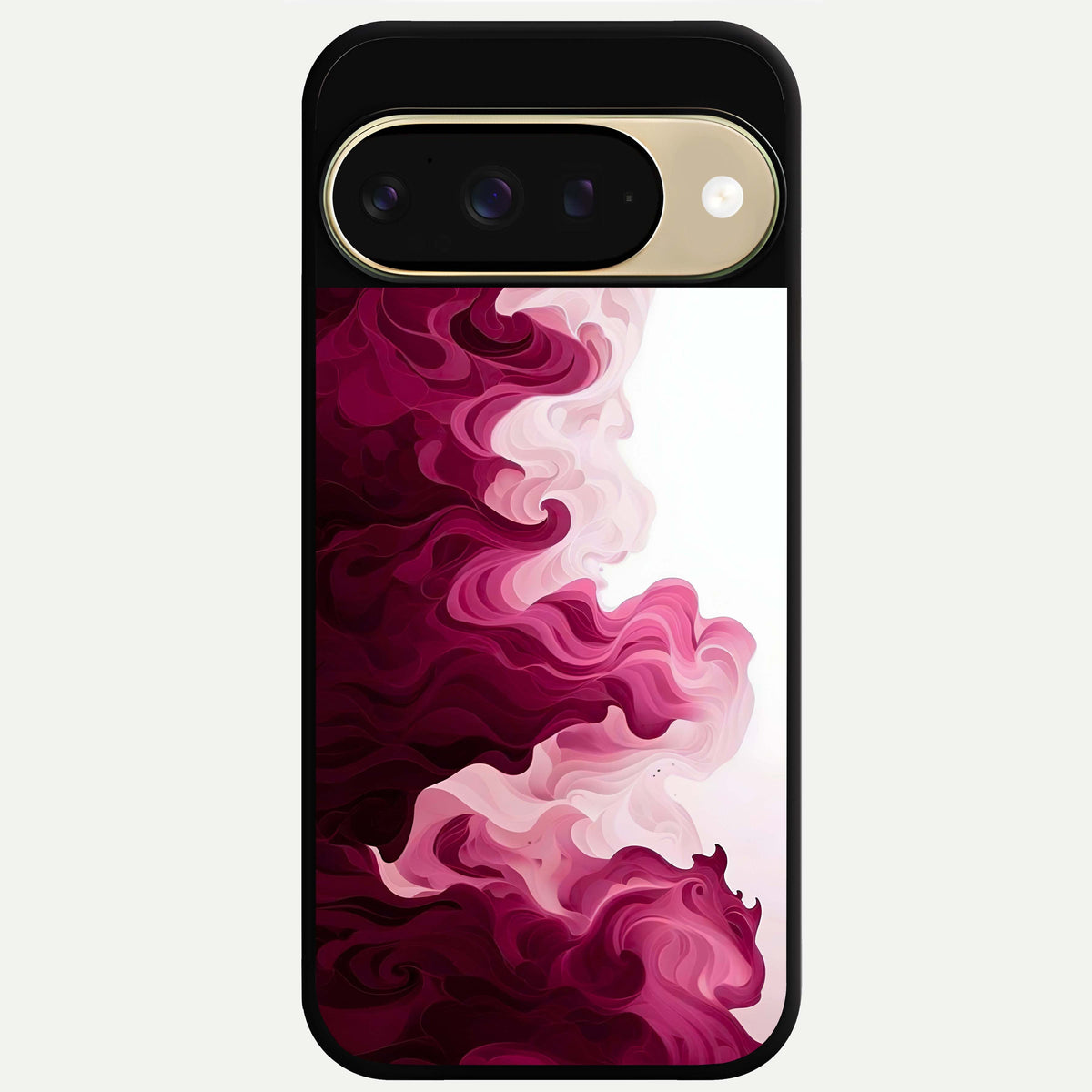  Crimson Wave Flow Glass Case For Google Pixel 9 back cover – full design glossy printed glass finish