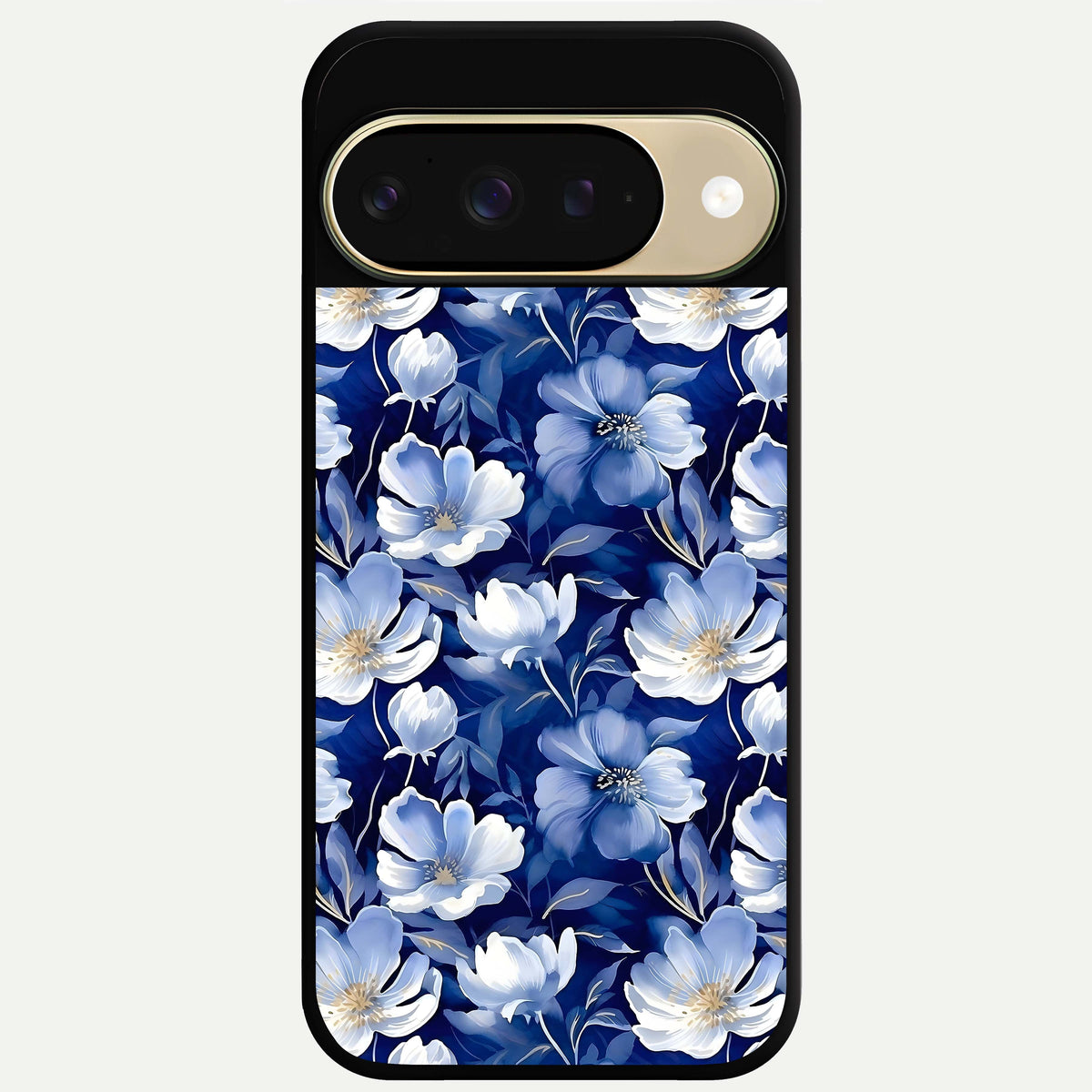  Cute Floral Patterns Glass Case For Google Pixel 9 back cover – full design glossy printed glass finish